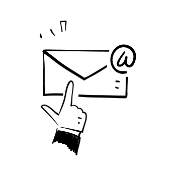hand clicking a email