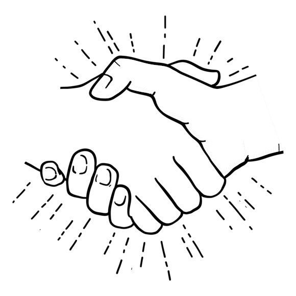 Two hands shaking
